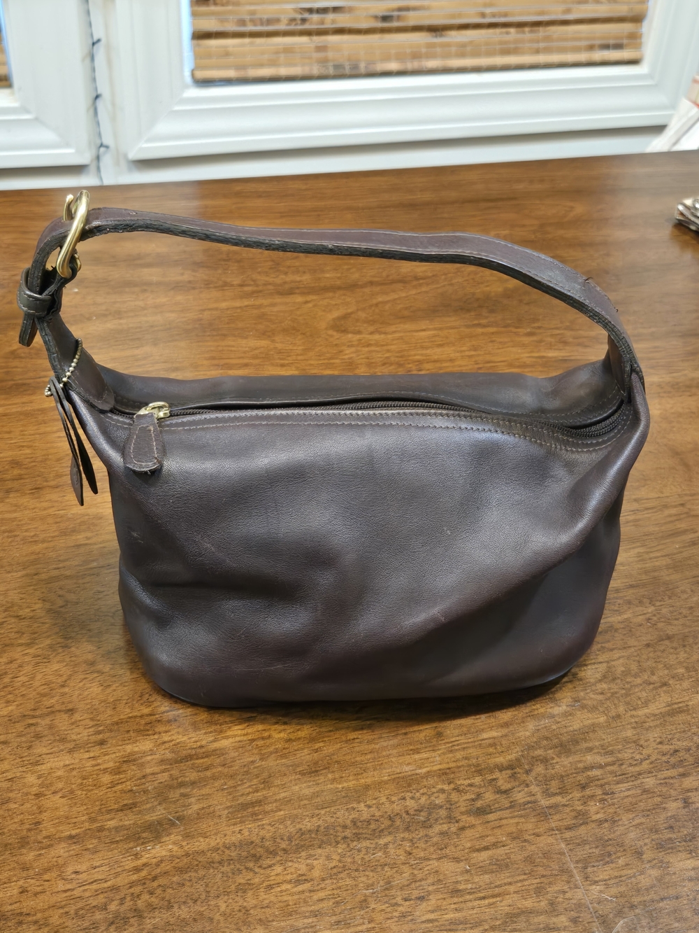 Vintage Coach 4145 Mini Soho Leather Hobo Bag Dark Brown Handbag